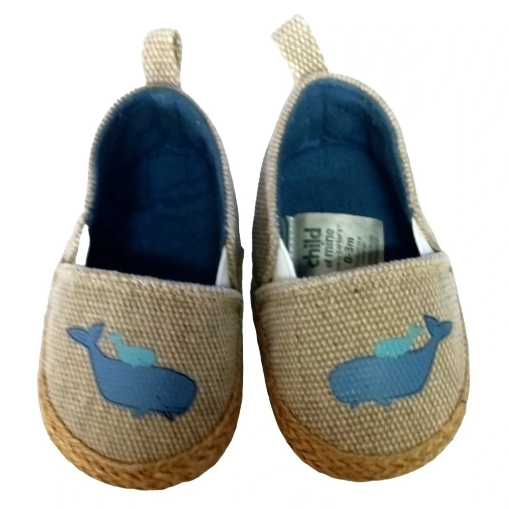 Carter's Child of Mine Whale Slip On Textured Twine Shoes Newborn